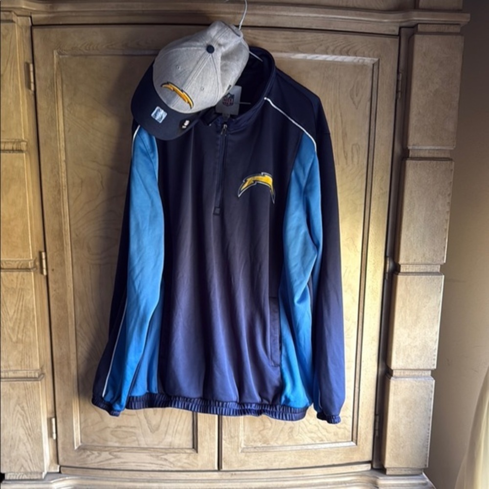 NFL Blue and Black Chargers Windbreaker